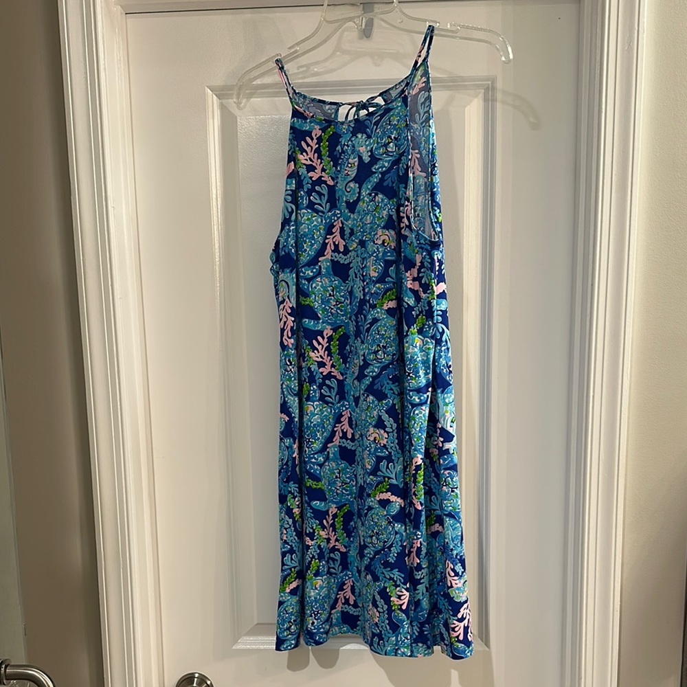 Lilly Pulitzer Blue and Pink Floral Dress